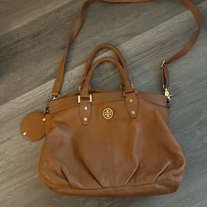 Tory Burch Pebbled Leather Tan Crossbody